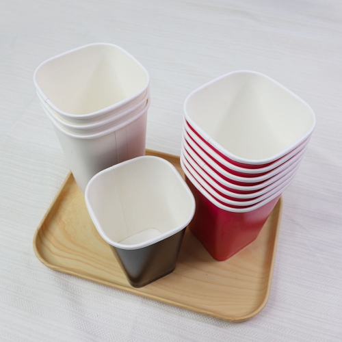 Compostable Square Paper Cup for Coffee