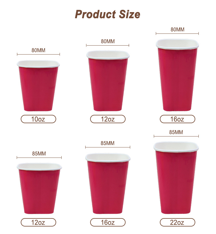 square paper cup for coffee