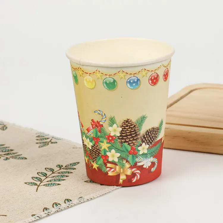 Printed Disposable Water Based Coating Paper Cups with Logo