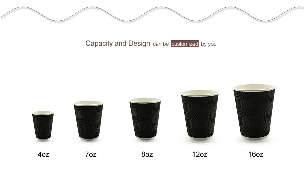 4 oz Disposable Ripple Paper Cup