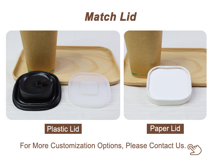 square paper cups with lid