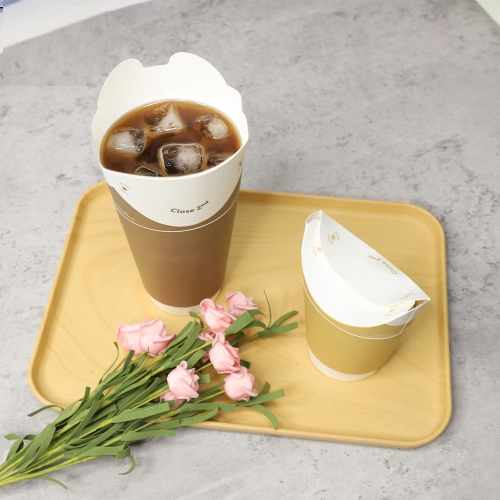 Disposable Butterfly Closure Paper Cups for Hot Cold Drinks