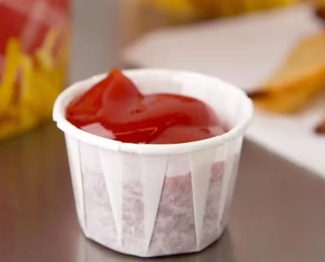 0.5/0.75/1/1.25/2/3.25oz Disposable Paper Sauce Cup For Ketchup