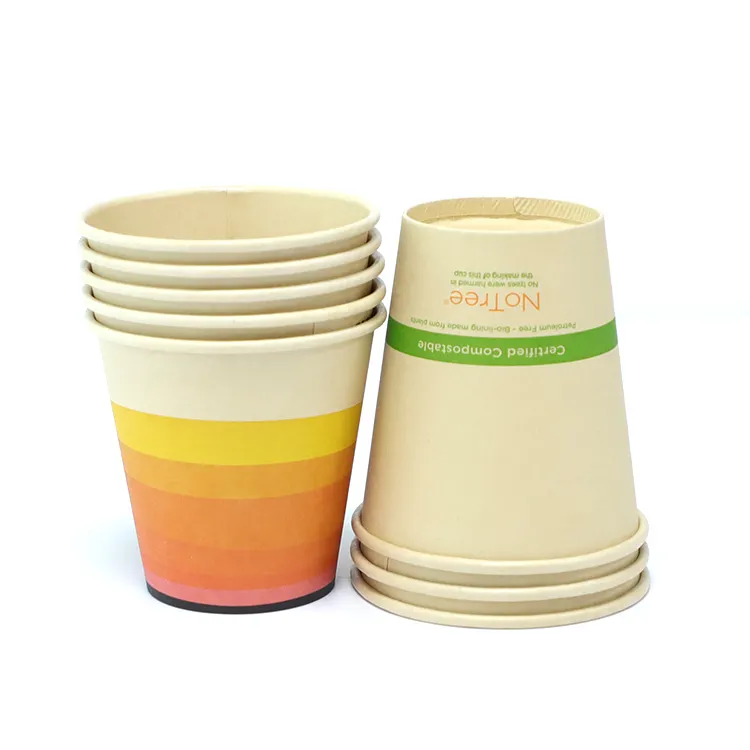 Custom Bamboo Paper Hot Cups Paper Cold Cups With Logo
