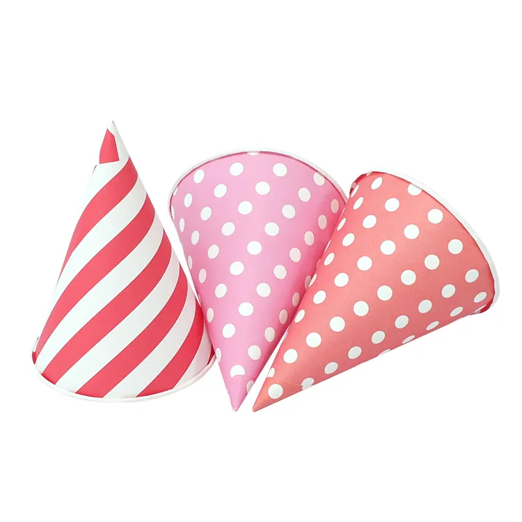 Custom Printed Water Paper Cone Cup Snow Cone Shaped Paper Cups
