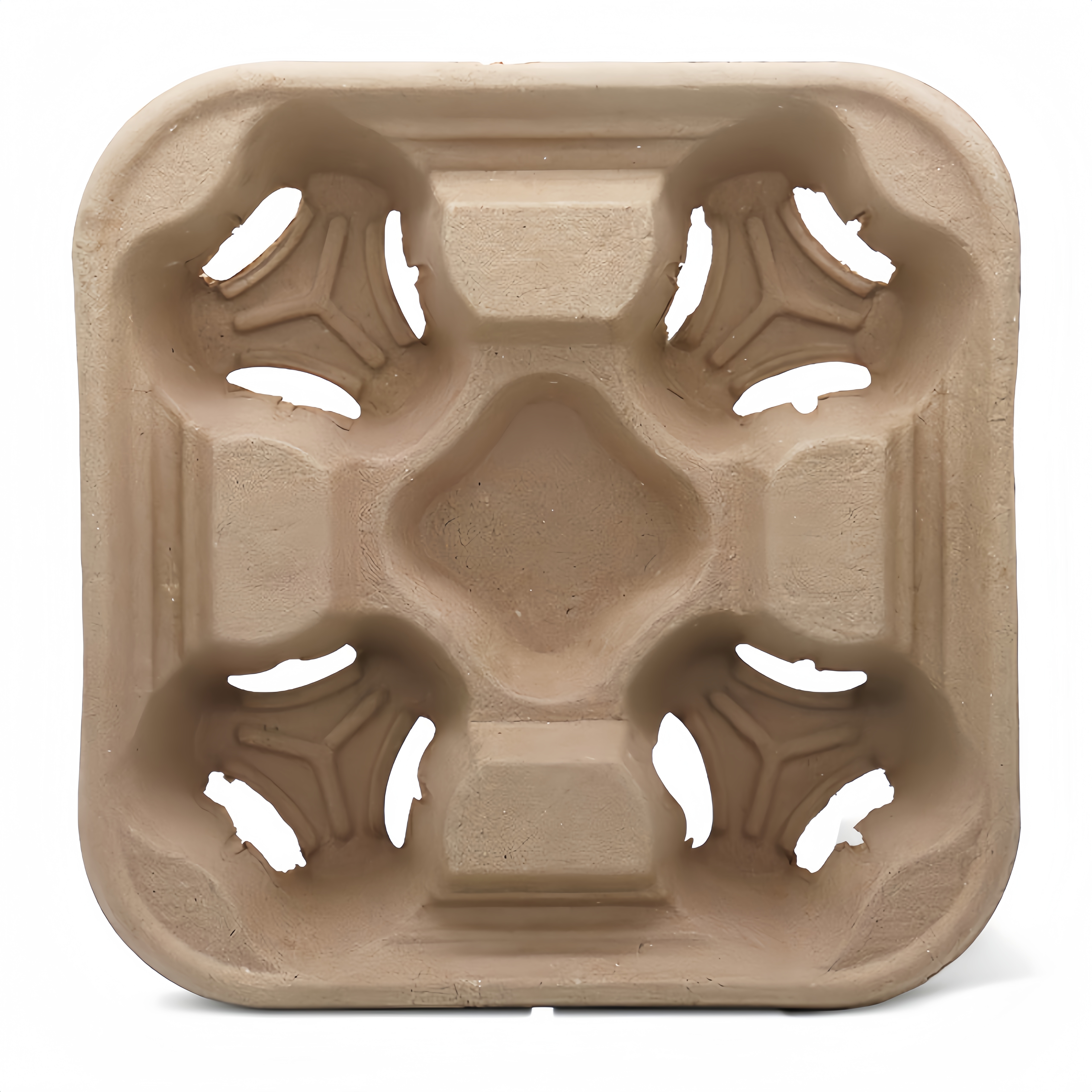 A4 Paper Cup Holder Pulp Molded Drink Carrier Tray
