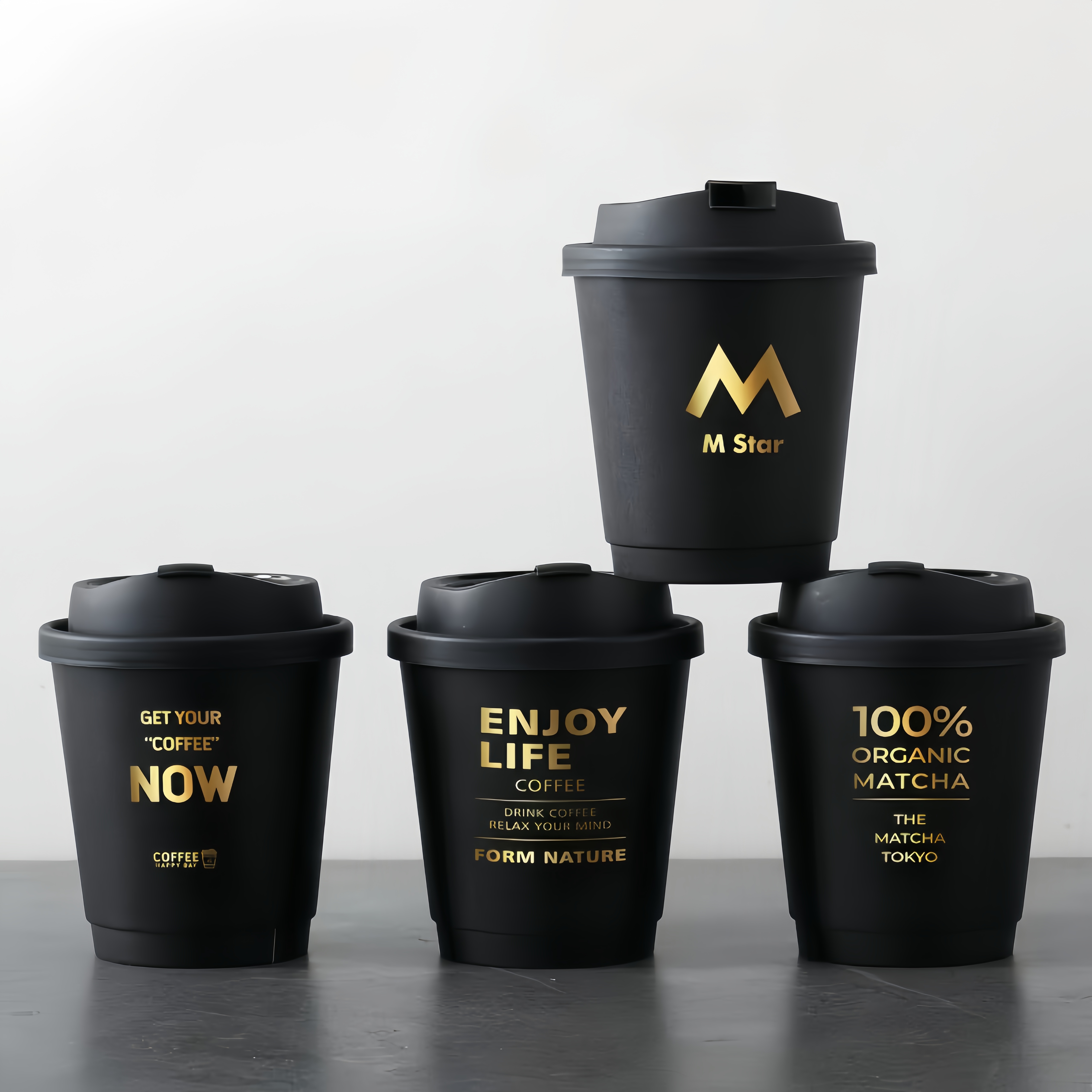 8/10/12/16/20oz Custom Aqueous Coating Paper Cups Double Wall Coffee Cup